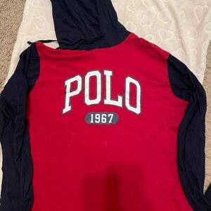 Red Polo hoodie